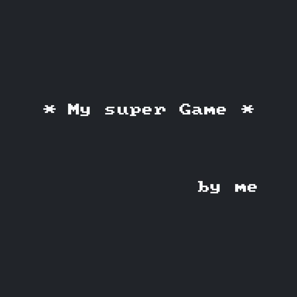 Title screen example